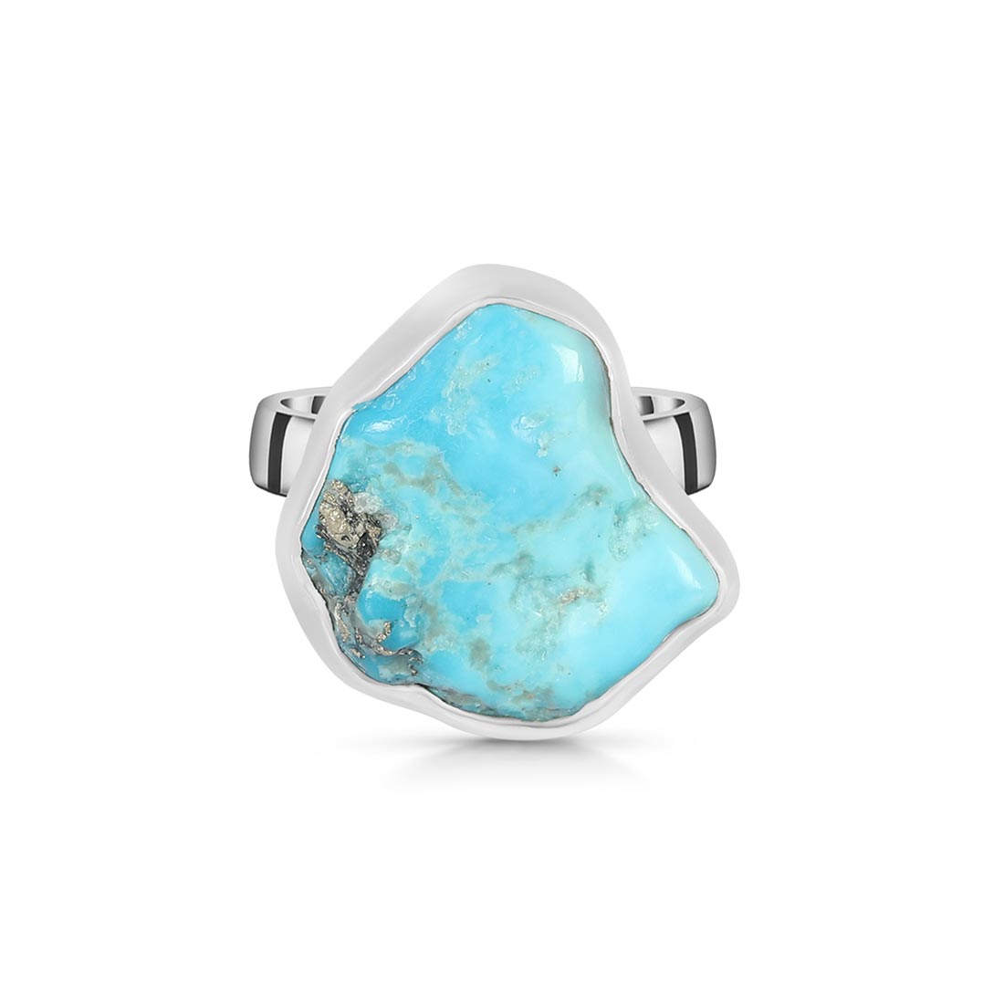 Turquoise (Rough) Adjustable Ring-(TRQ-R-81)